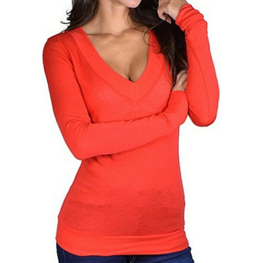 Coral light sweater