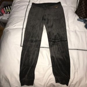 Juicy Couture Dark Grey Velour Sweatpant