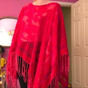 Vintage Velvet Boho Poncho