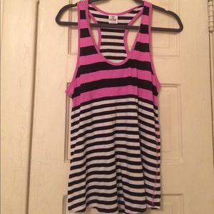 PINK striped racer back tank