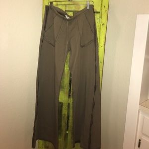 NWT Hard Tail wide leg sweat pants - brown Med