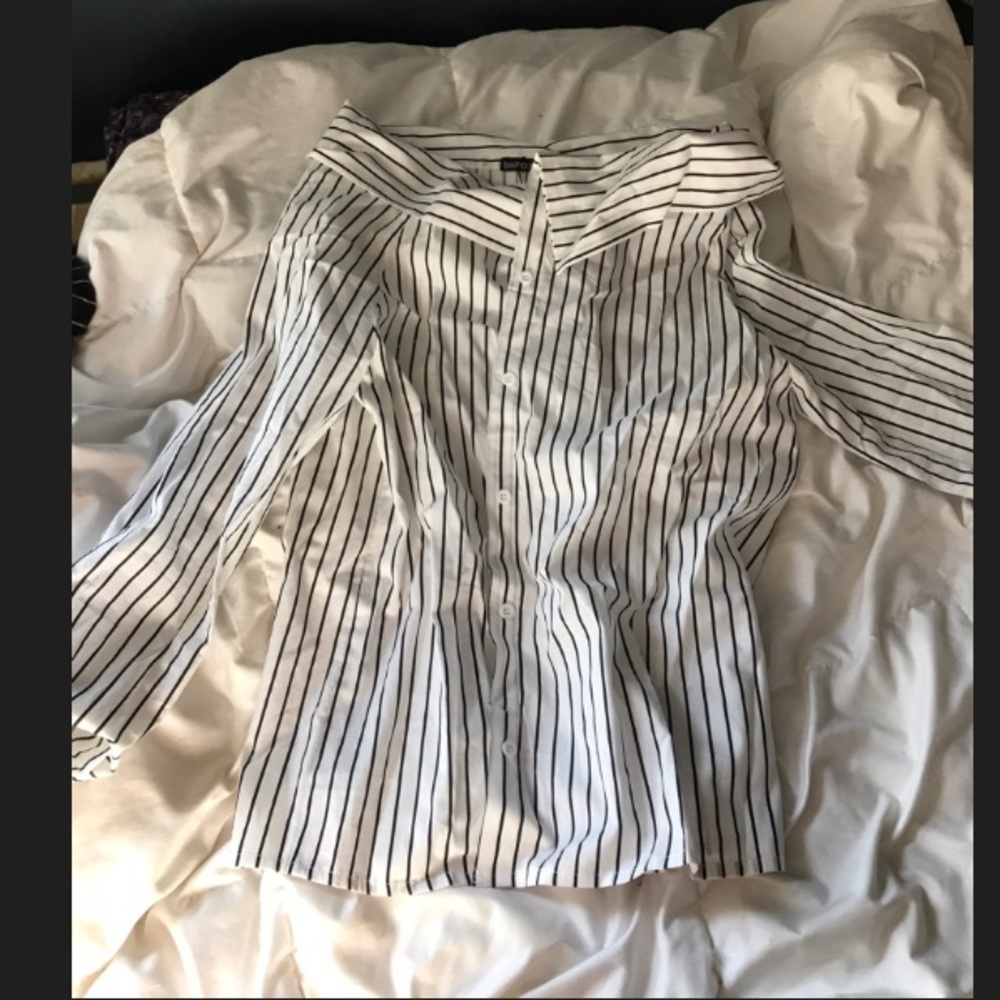 Bardot button up top
