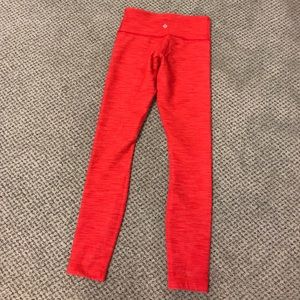 Lululemn leggings - coral, 24" inseam, midrise