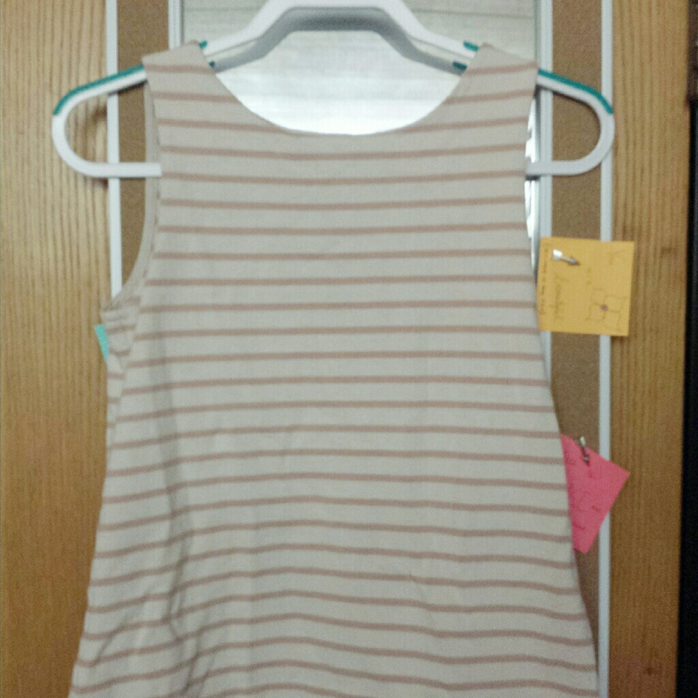 Pale pink/Tan Loft Tank Top