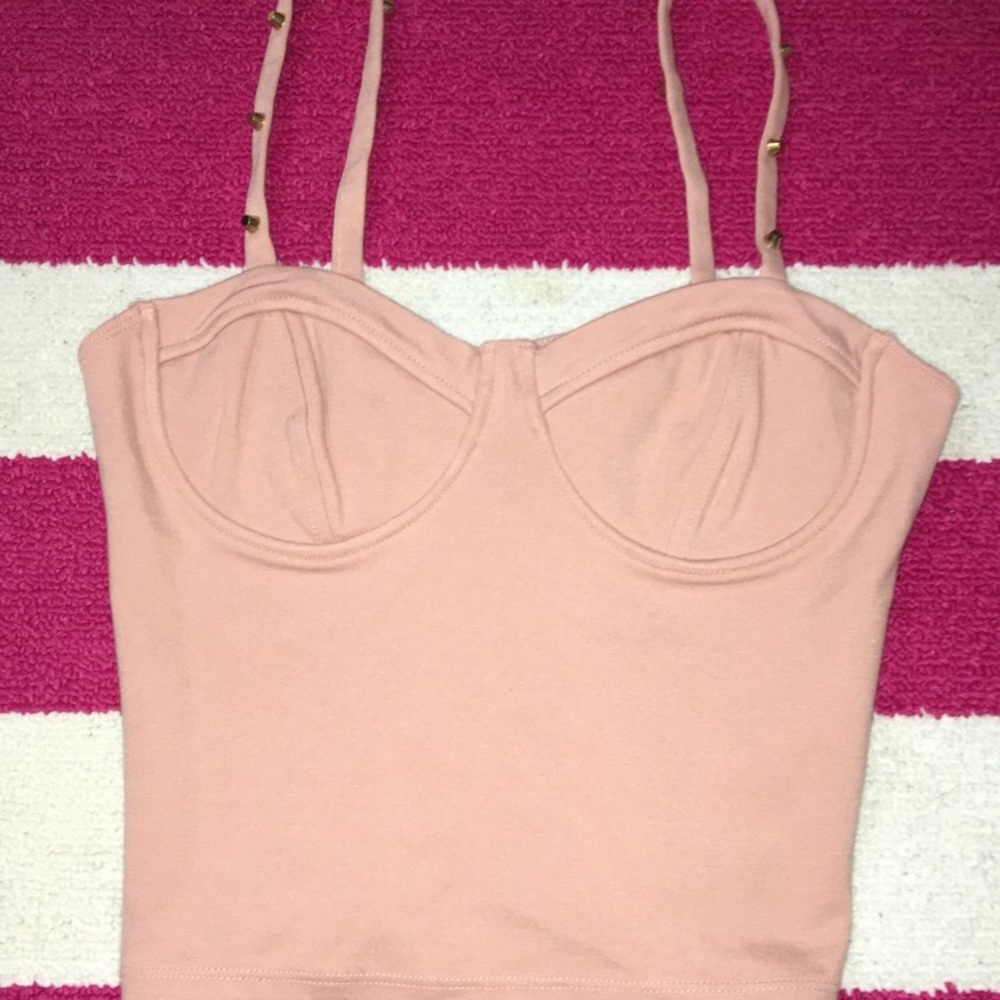 Forever 21 pink bustier crop top