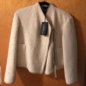 Burberry cropped alpaca wool jacket