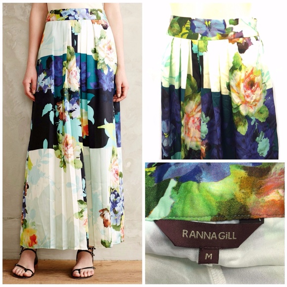 Dresses & Skirts - Ranna Gill Anthropologie Kmeria Sz M Floral Skirt
