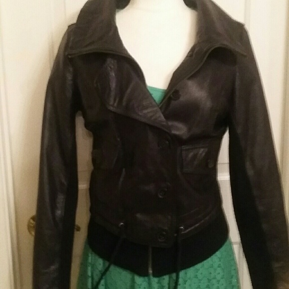 Motorcycle Jacket Black Leather - Picture 1 of 6