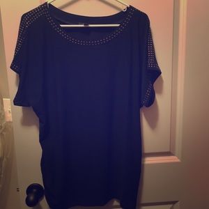 Flawless Dark Blue Studded Top