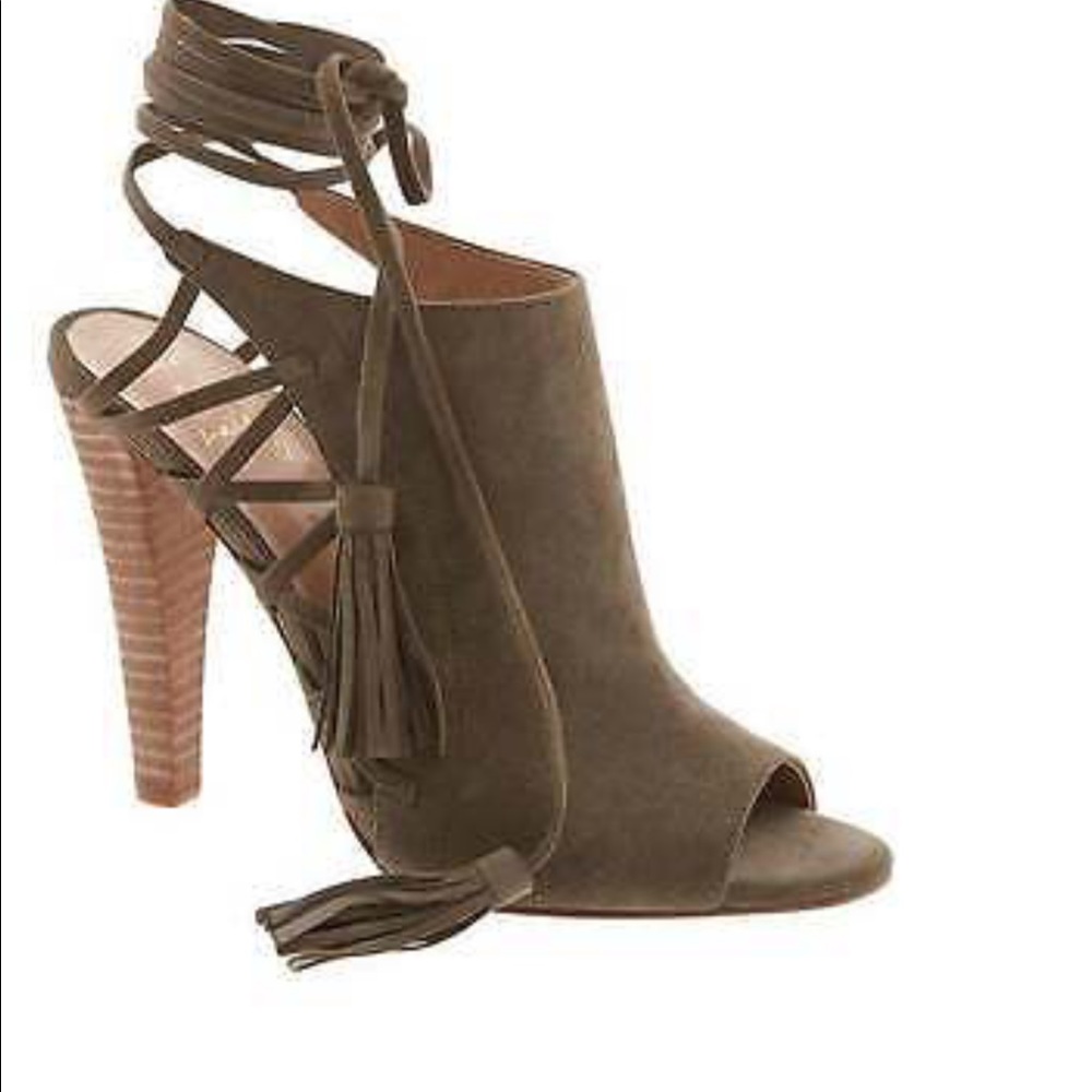 Banana Republic Peep Toe Ankle Wrap Booties