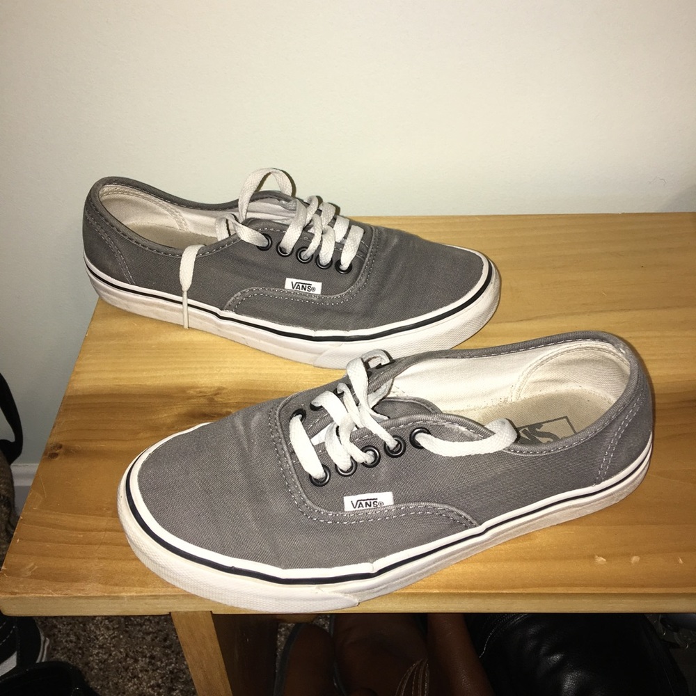Worn gray vans