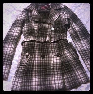 Black and white plaid jacket