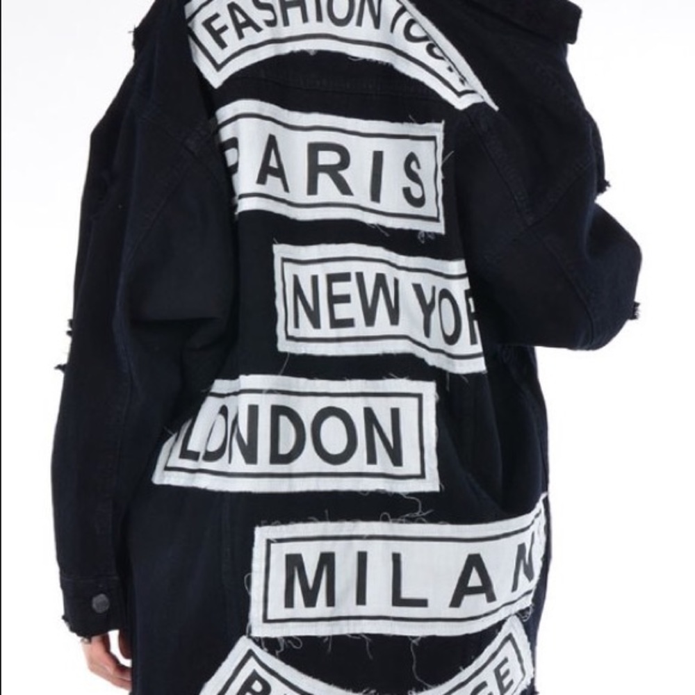 Fashion denim distressed jacket