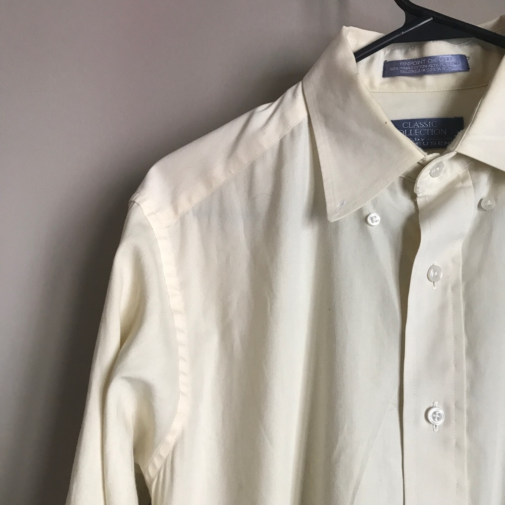 Pale Yellow Van Heusen Oxford Button Down