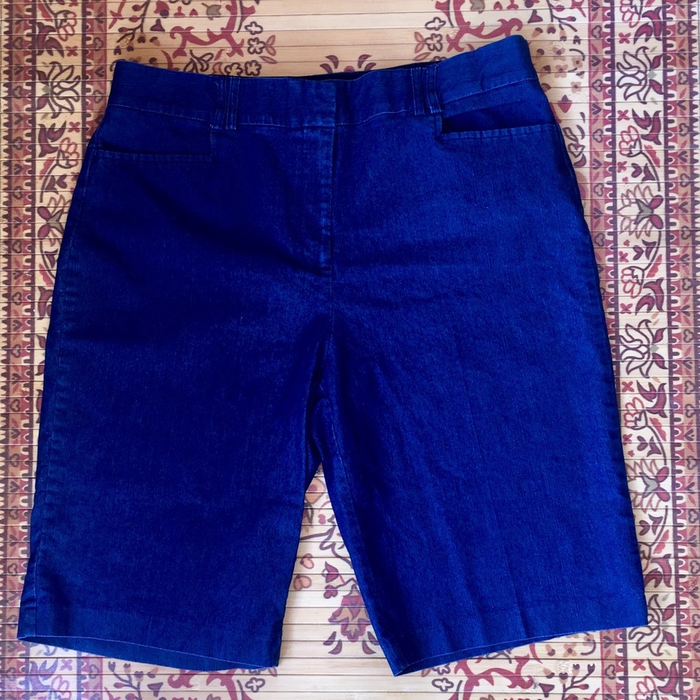 Blue Jean Denim Bermuda Shorts – Size 14
