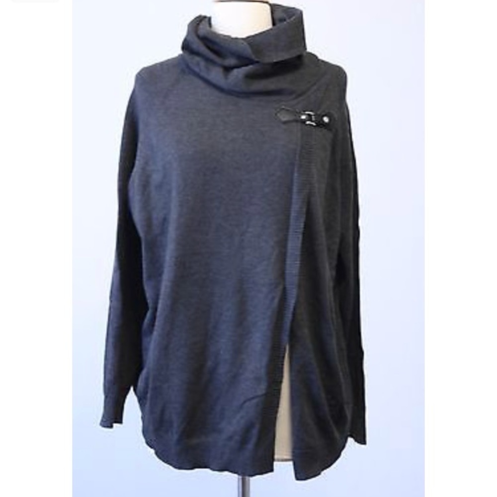 Cowl Neck Gray Sweater