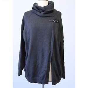 Cowl Neck Gray Sweater