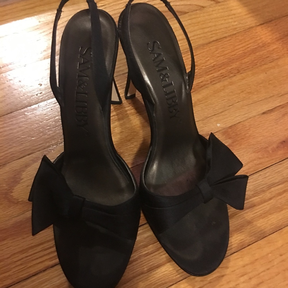 Women's black heels open toe