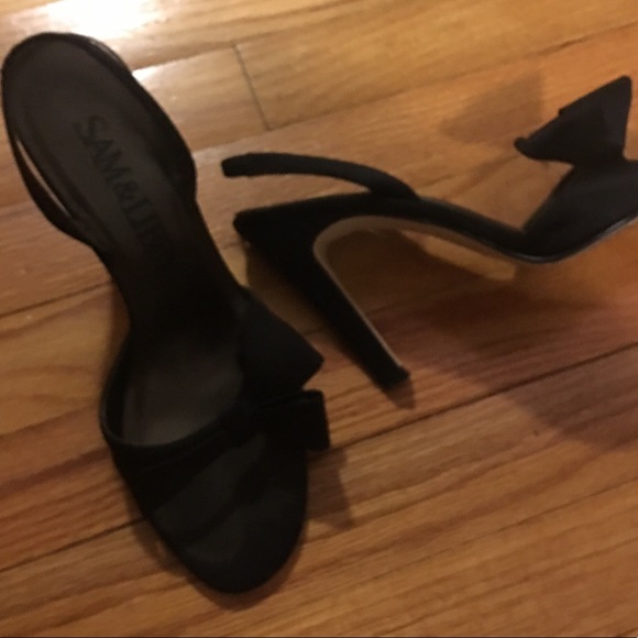 Women's black heels open toe - Picture 2 of 3