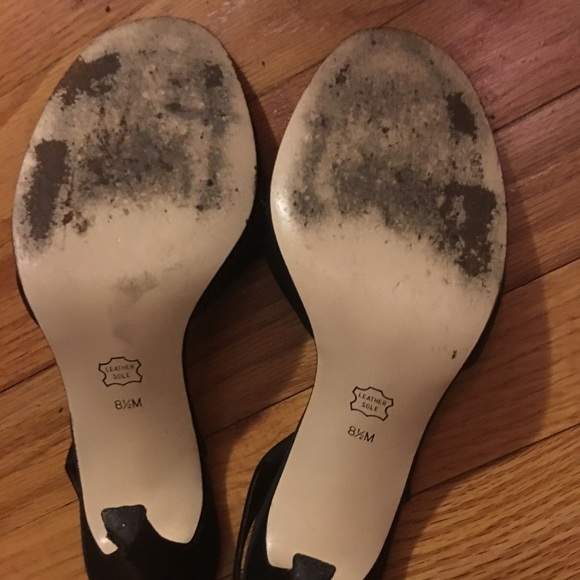 Women's black heels open toe - Picture 3 of 3