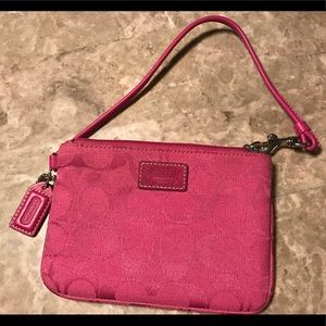 Pink Coach Wristlet