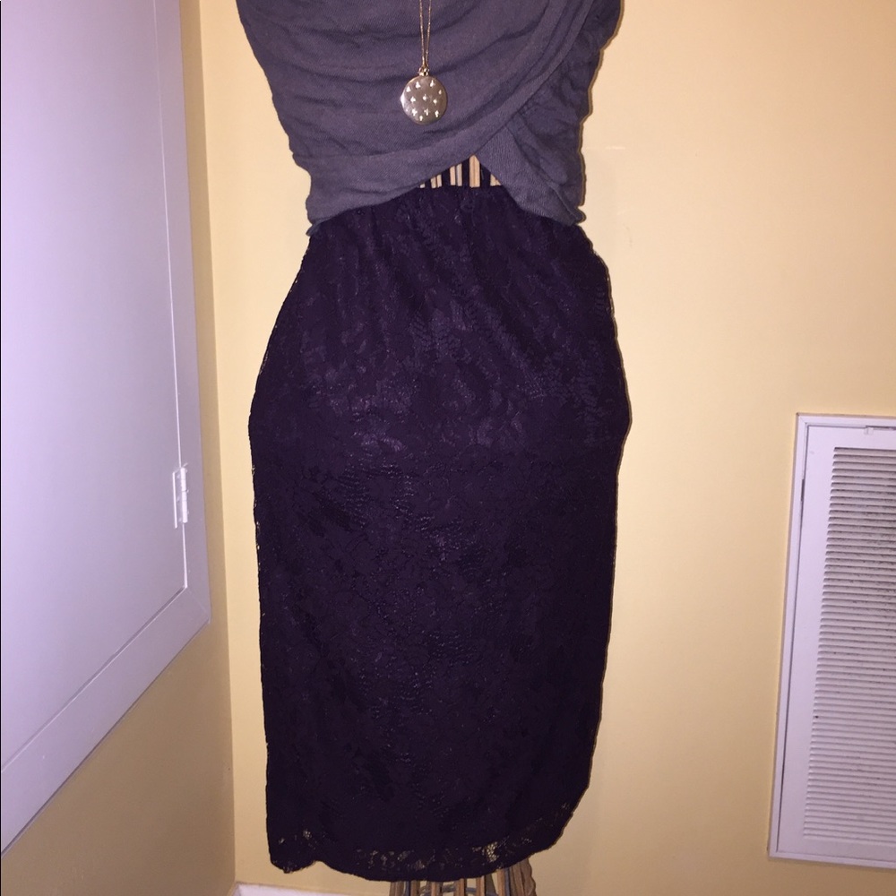 APT 9 Deep Purple Midi length Pencil Skirt