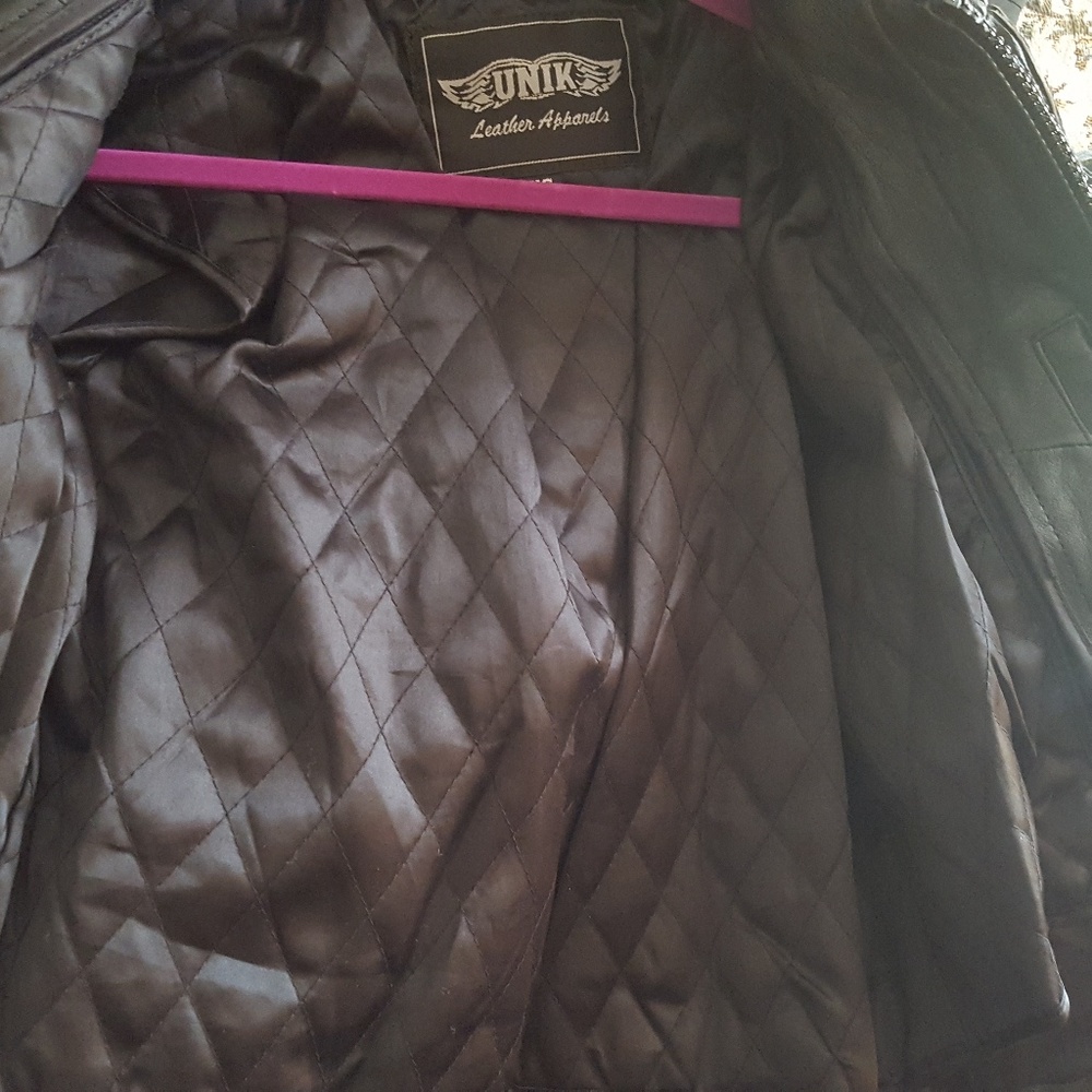 🚫SOLD🚫 Vintage Fringe Biker Moto Leather Jacket - Picture 7 of 8