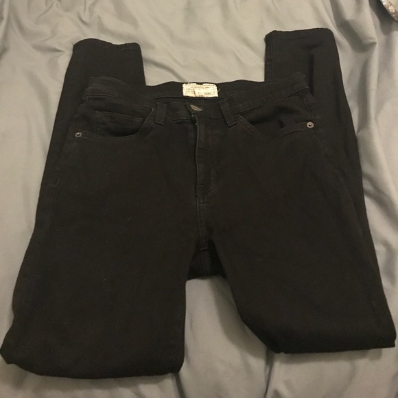 Current/Elliott High Waisted Stiletto Black Jeans - Picture 2 of 5