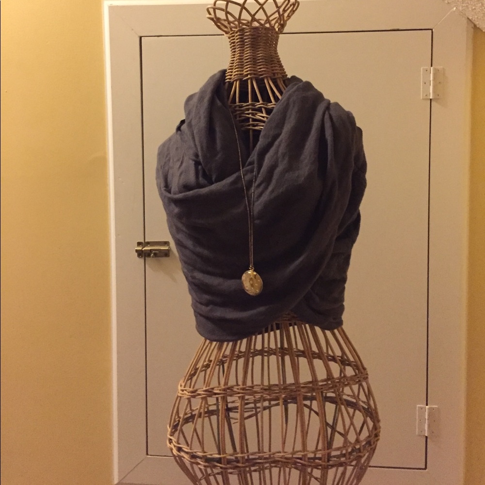 Soft Dark Gray Infinity Scarf