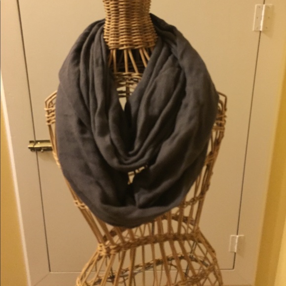 Soft Dark Gray Infinity Scarf - Picture 3 of 4