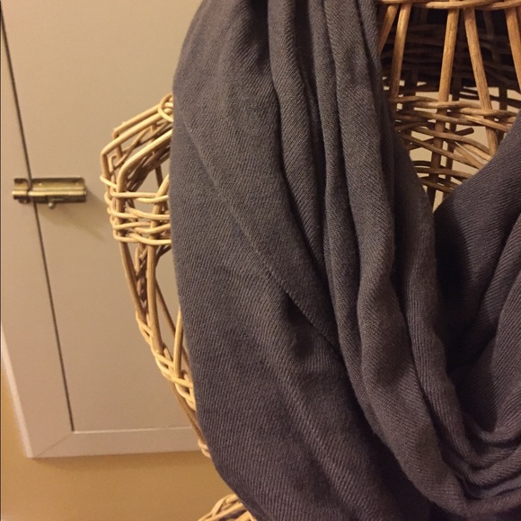 Soft Dark Gray Infinity Scarf - Picture 4 of 4