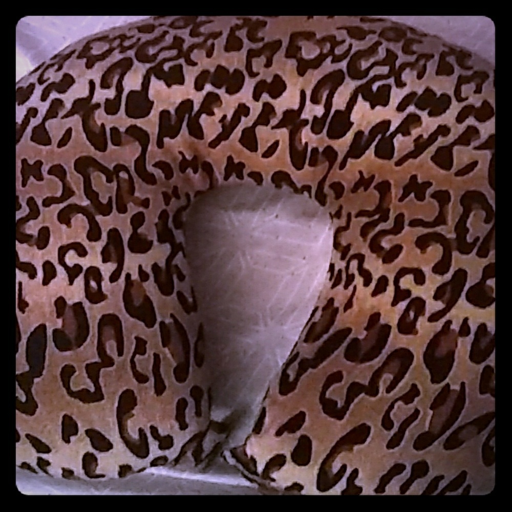 Cheetah print neck rest