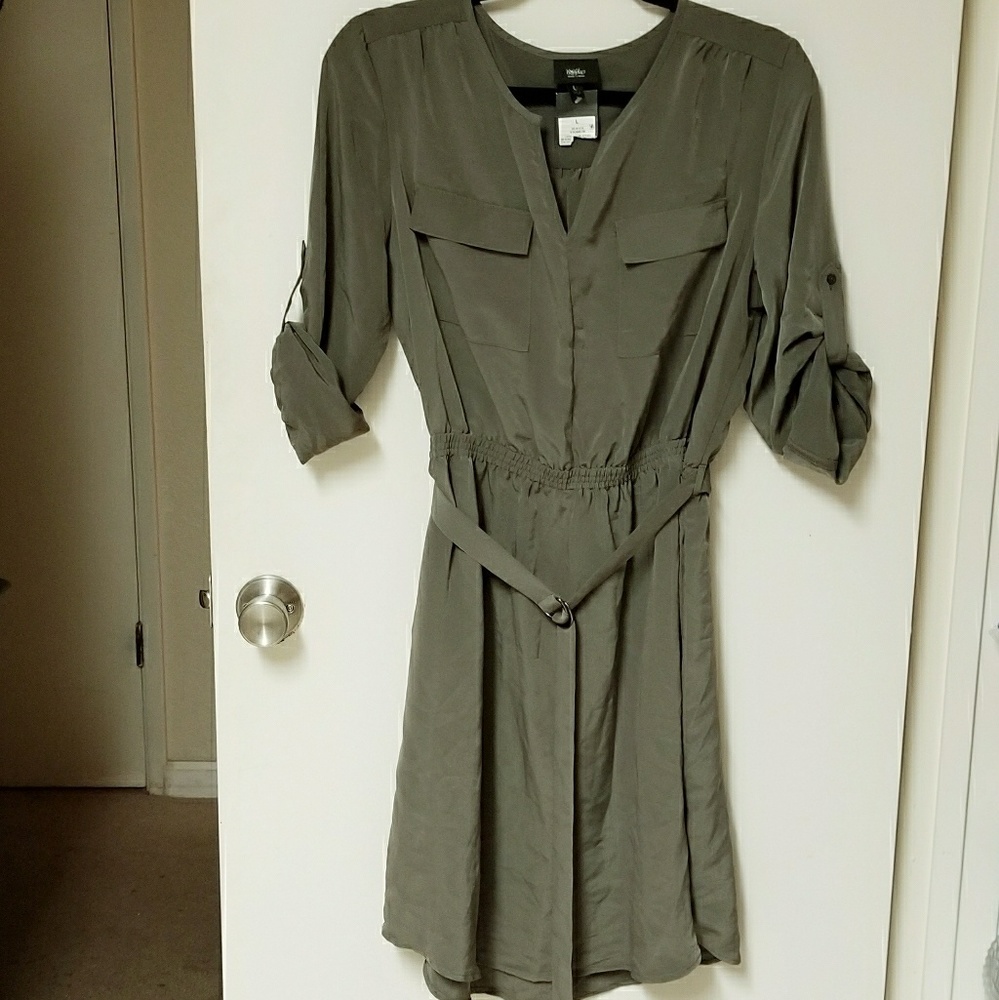 🌺SOLD🌺 Olive green casual dress