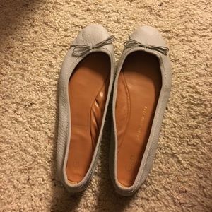 Gap Gray Leather Ballet Flats
