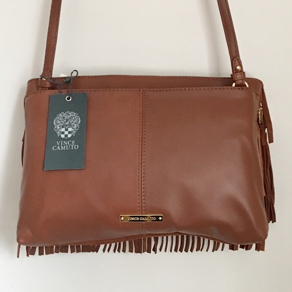 Vince Camuto Riqui Suede Fringe Crossbody NWT - Picture 4 of 6
