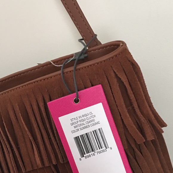 Vince Camuto Riqui Suede Fringe Crossbody NWT - Picture 3 of 6