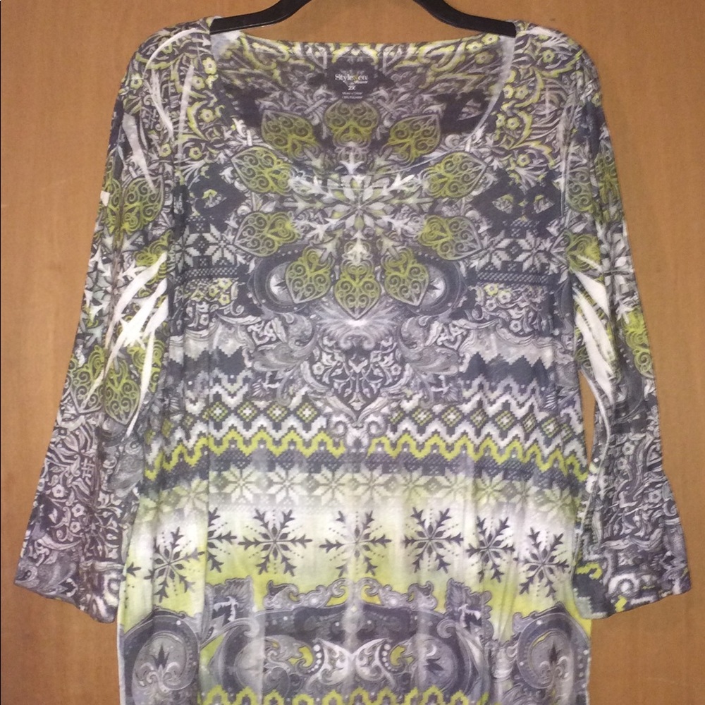 2X long sleeve top
