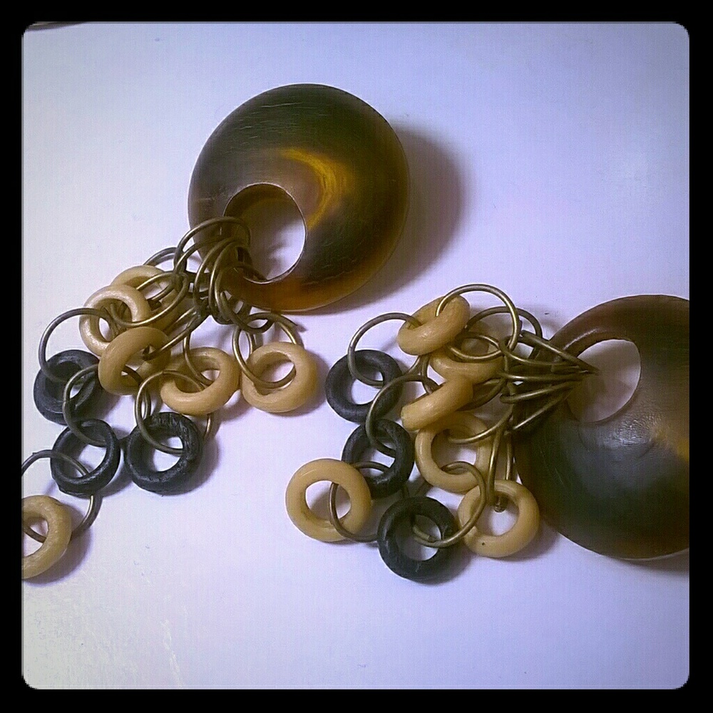 Vintage Wood Earrings
