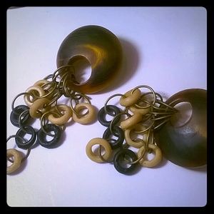 Vintage Wood Earrings