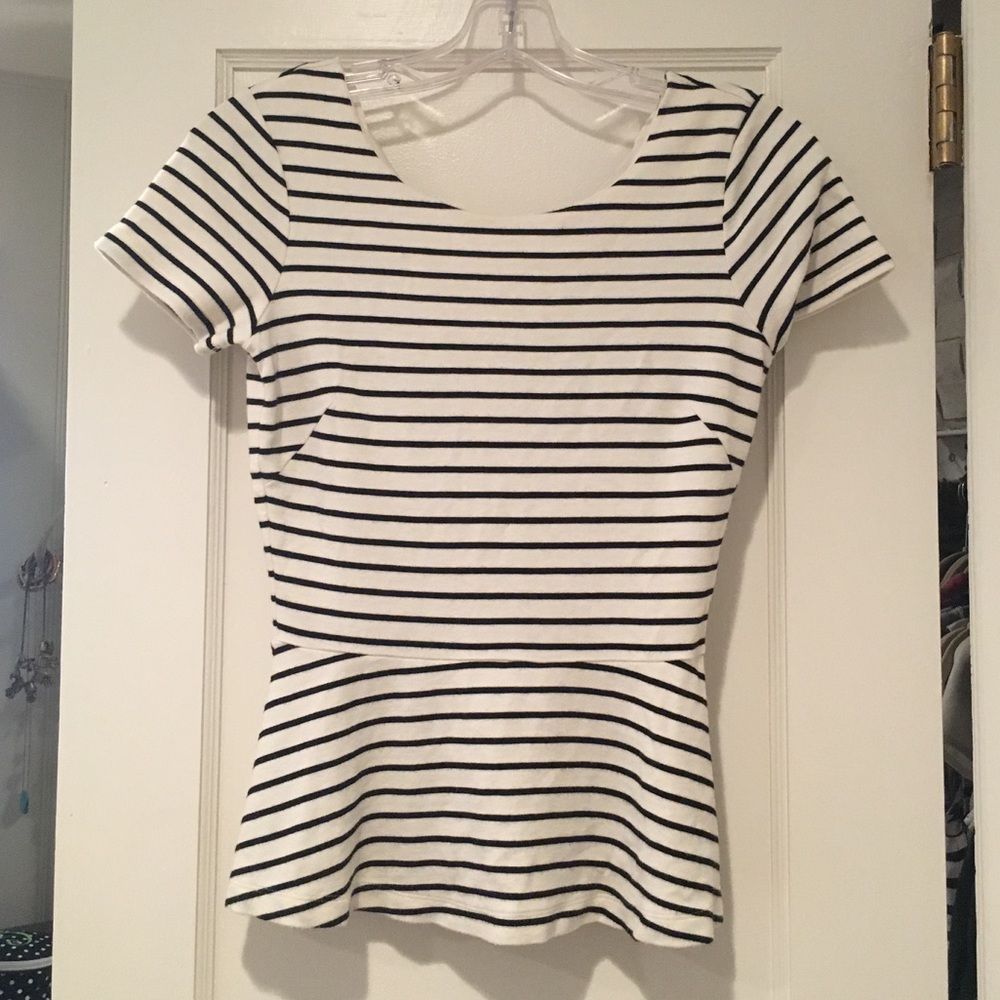 Striped Peplum top