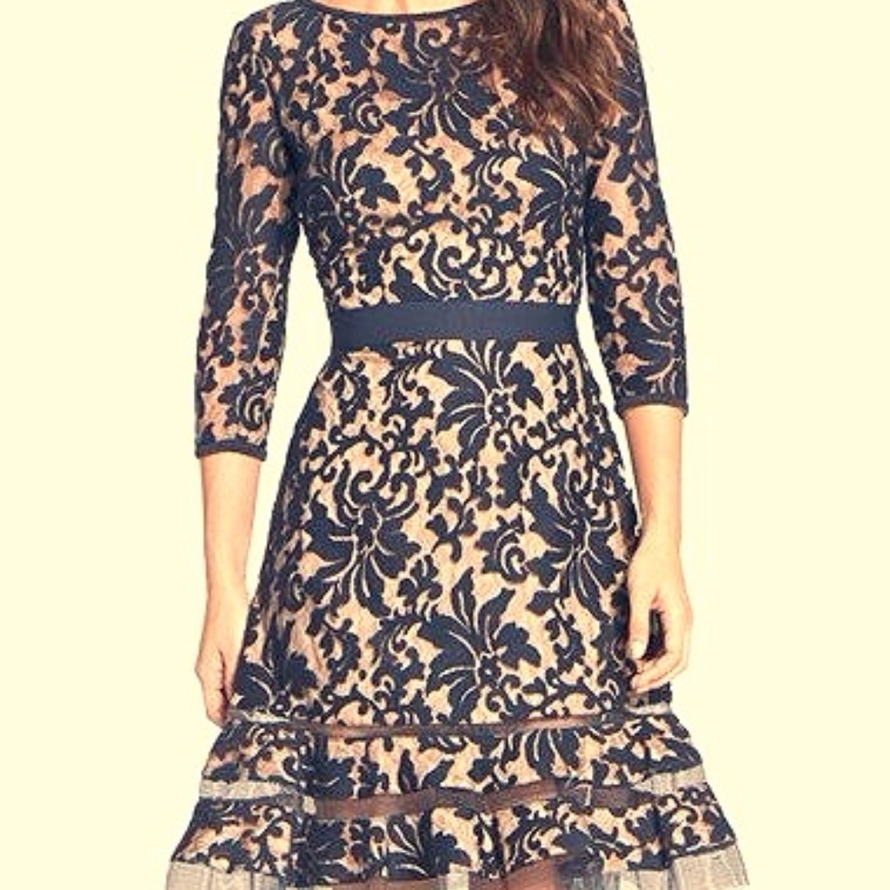 Tadashi Shoji Black Lace Cocktail Dress