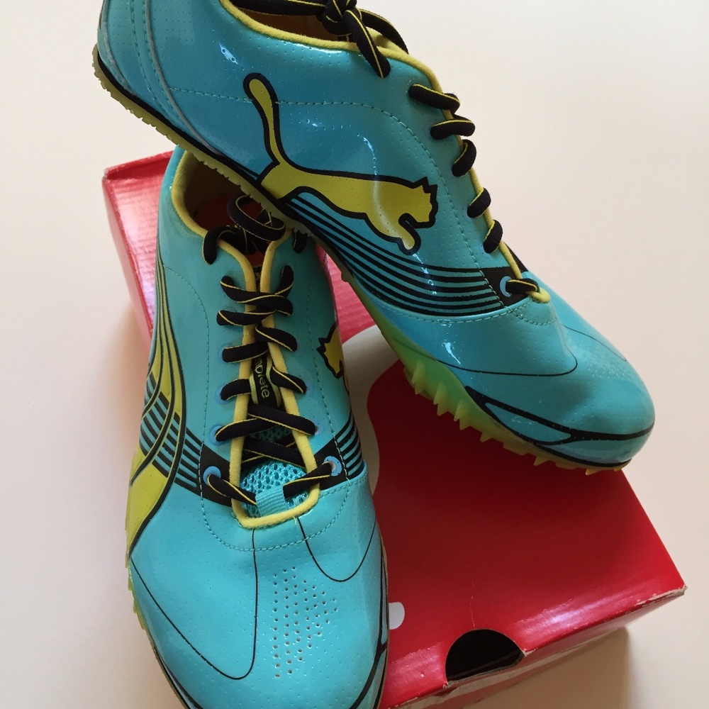 Puma Track Shoes with Removable Spikes - Blue