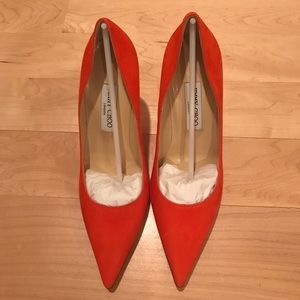 Jimmy Choo Abel pump in Fire (red) suede