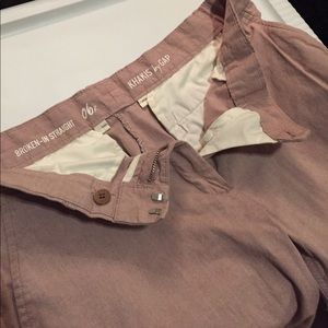 Gap Broken in straight cotton khakis