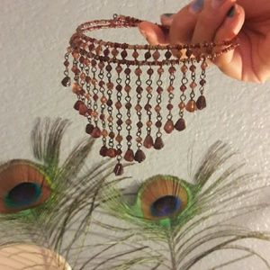 Beaded choker necklace