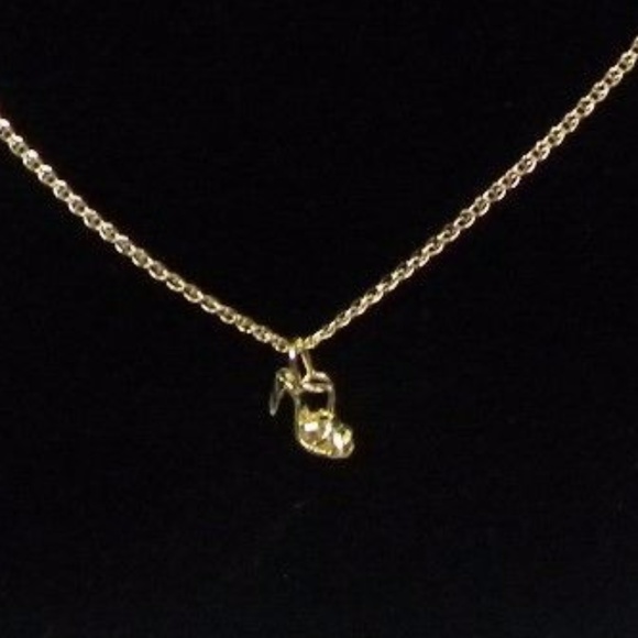 Tiny 14k gold Shoes heels pendant necklace charm - Picture 3 of 12