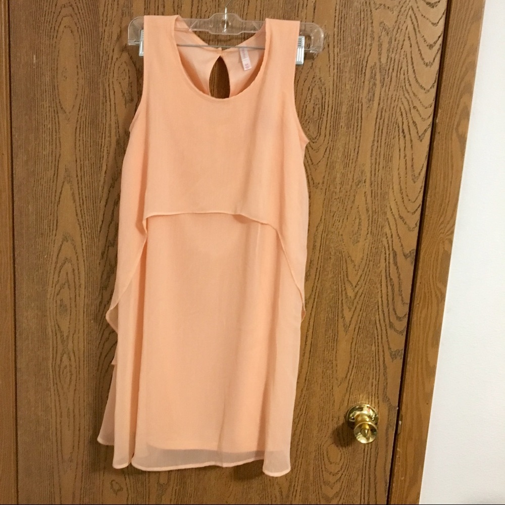 Peach colored dress