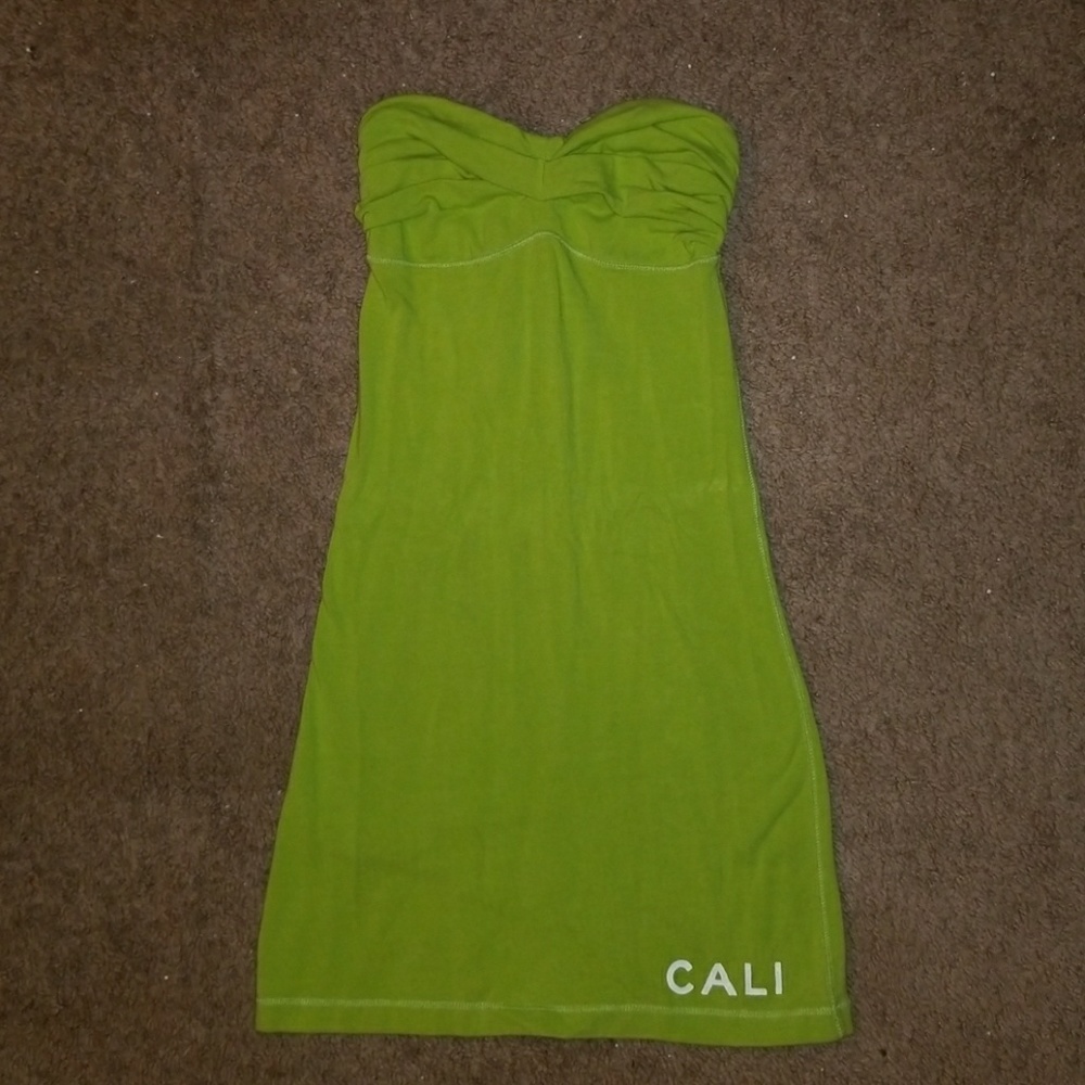 Green strapless Hollister dress!
