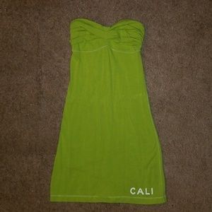 Green strapless Hollister dress!