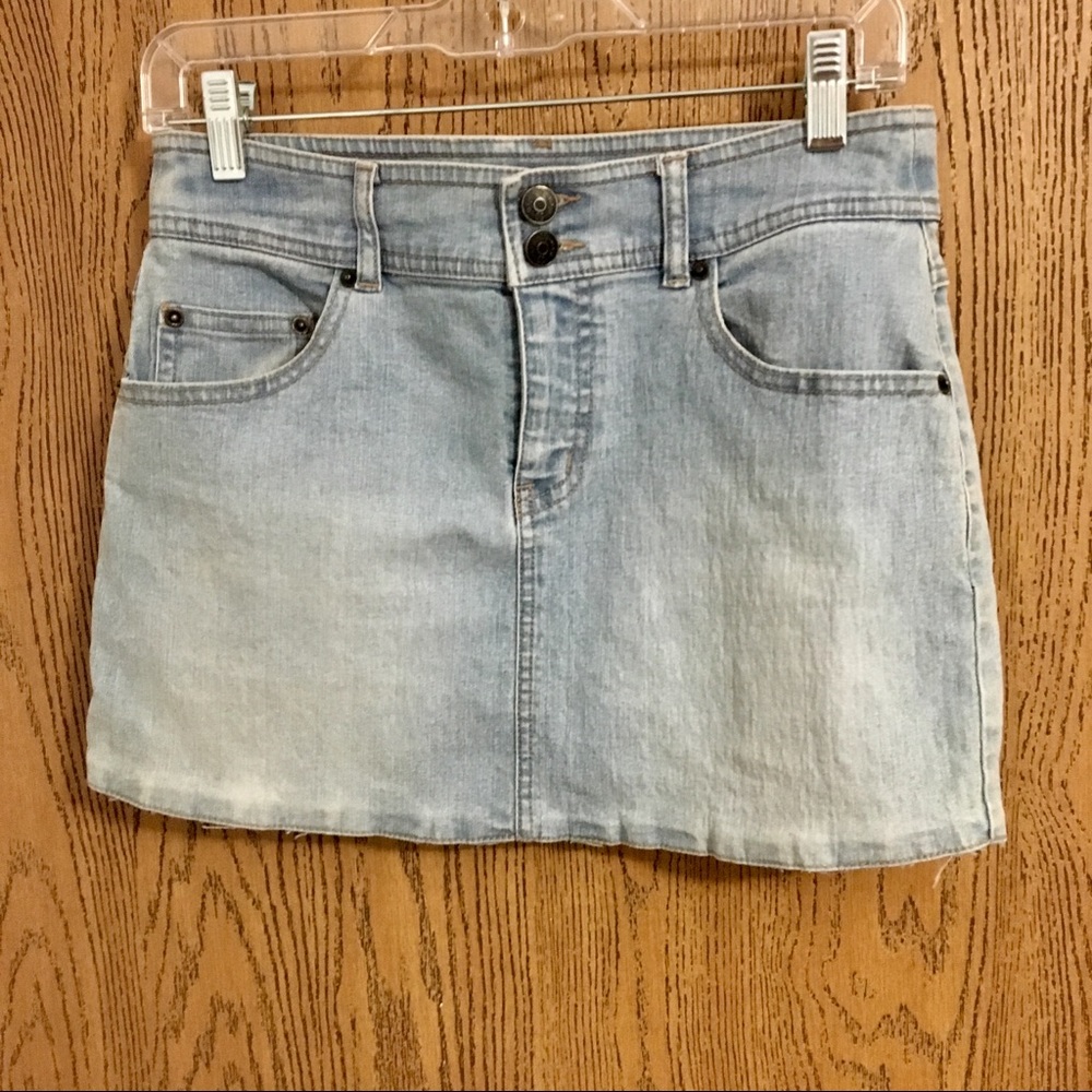Denim mini skirt